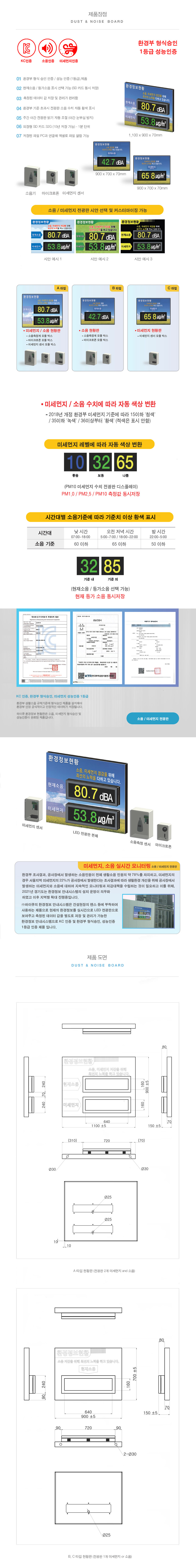 소음측정 전광판