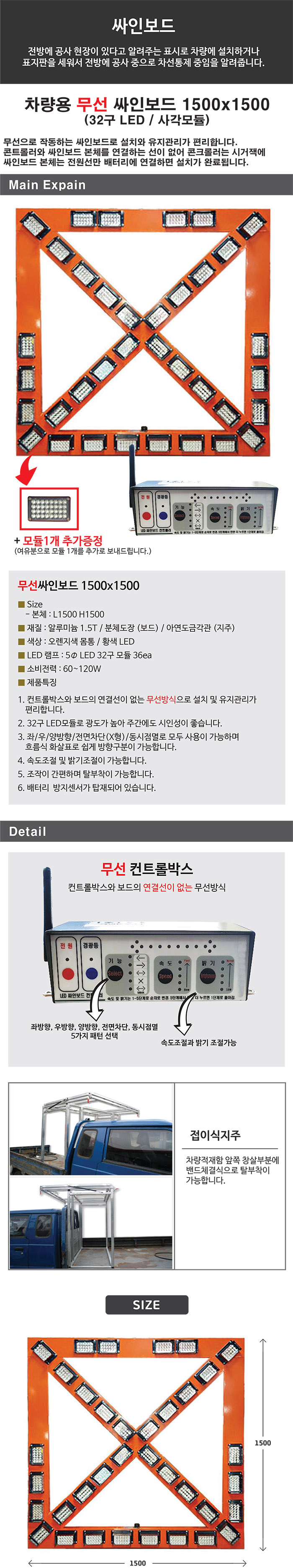 차량용 무선 싸인보드