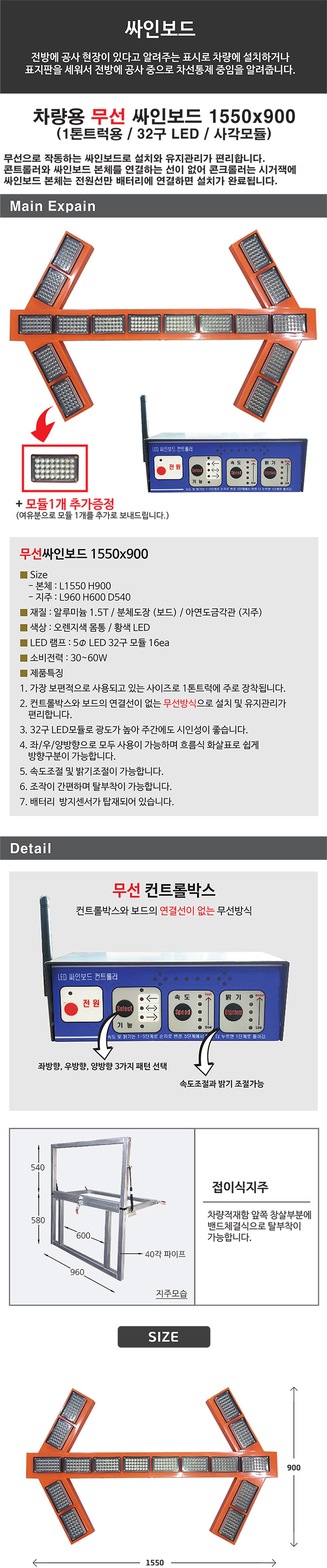 차량용 무선 싸인보드