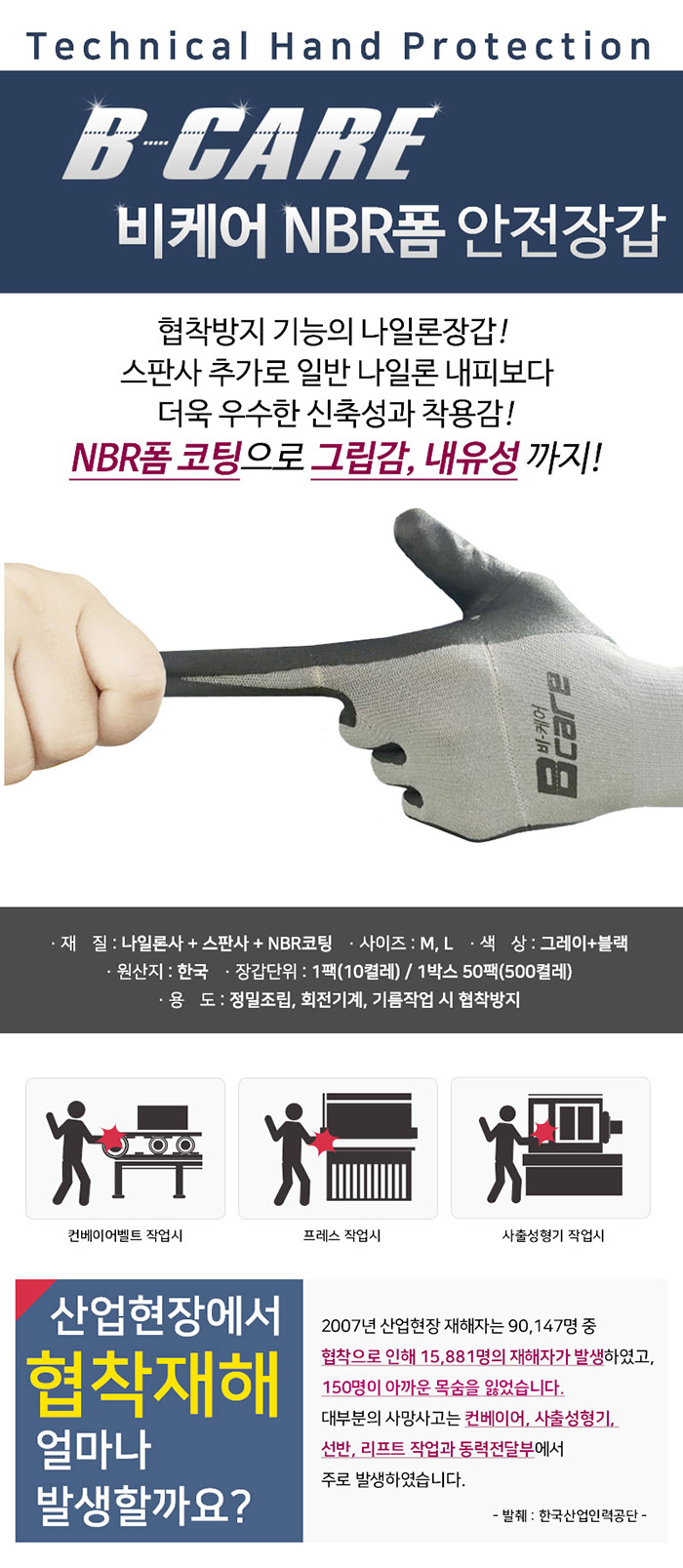 비케어 NBR장갑