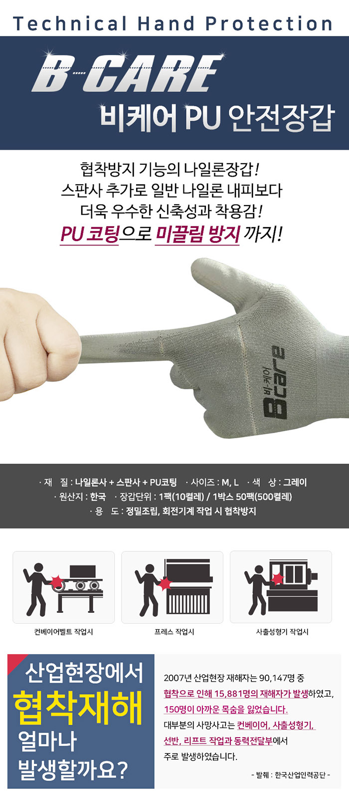 비케어 PU장갑
