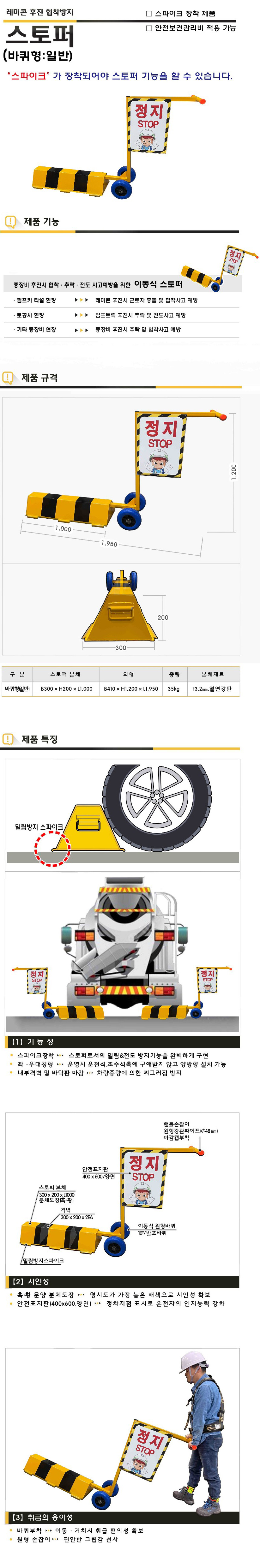 협착방지스토퍼 바퀴형