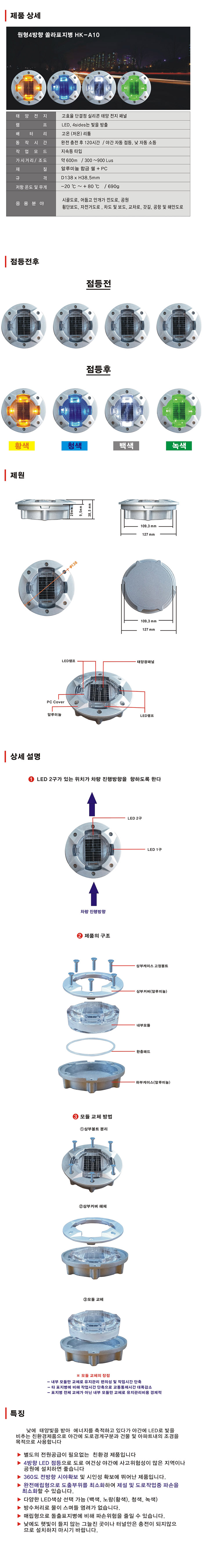 쏠라표지병 원형매립형