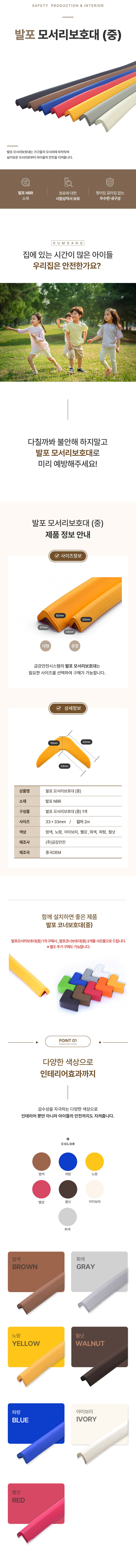 발포모서리보호대 中