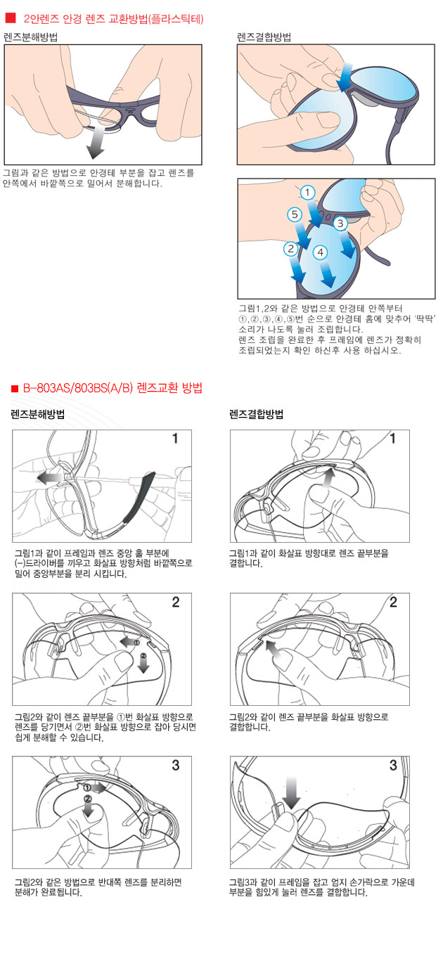OTOS 보안경용 렌즈