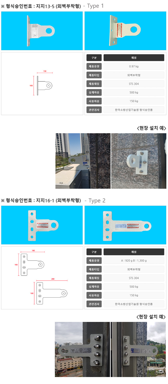 완강기지지대