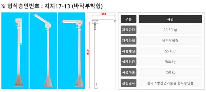 완강기지지대