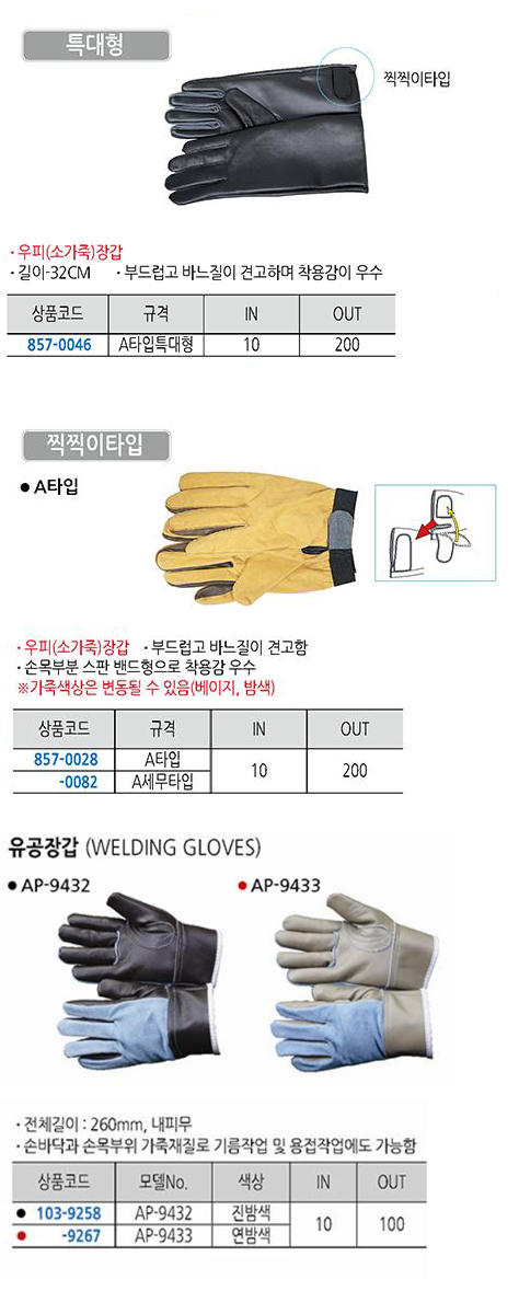 유공장갑