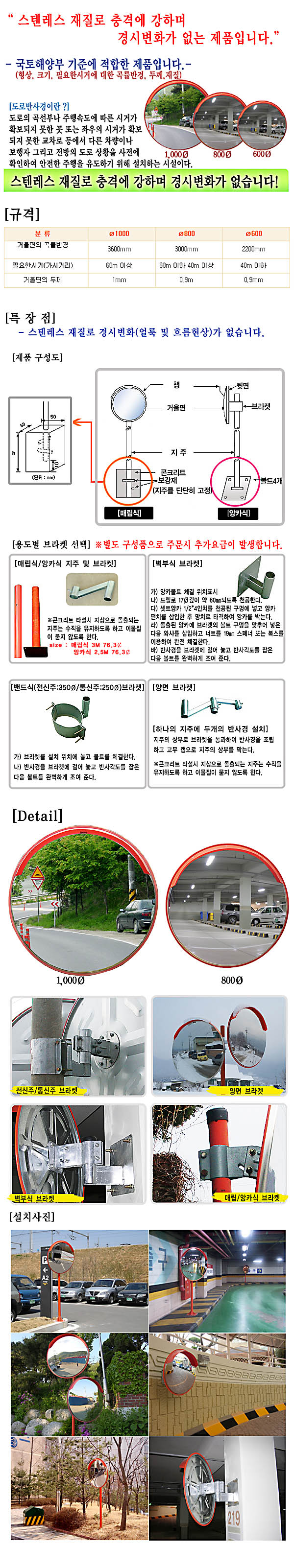 스텐레스도로반사경