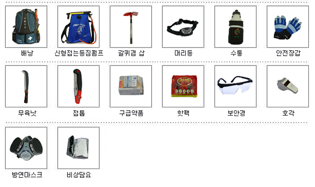전문진화대 장비세트